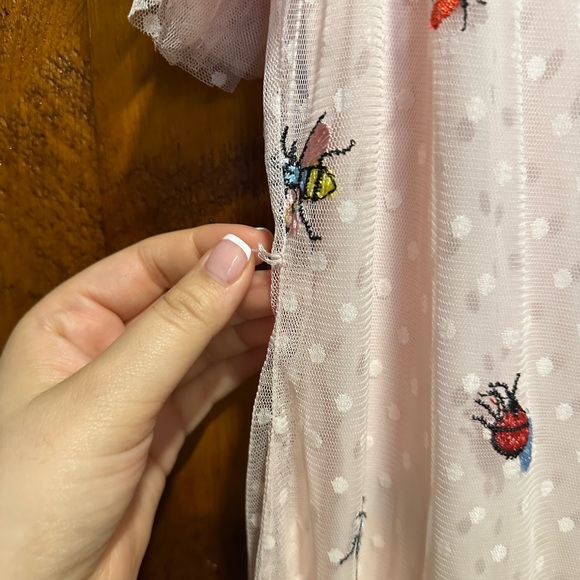 Betsey Johnson Pink Polka Dot Bug Midi Dress - Picture 4 of 9